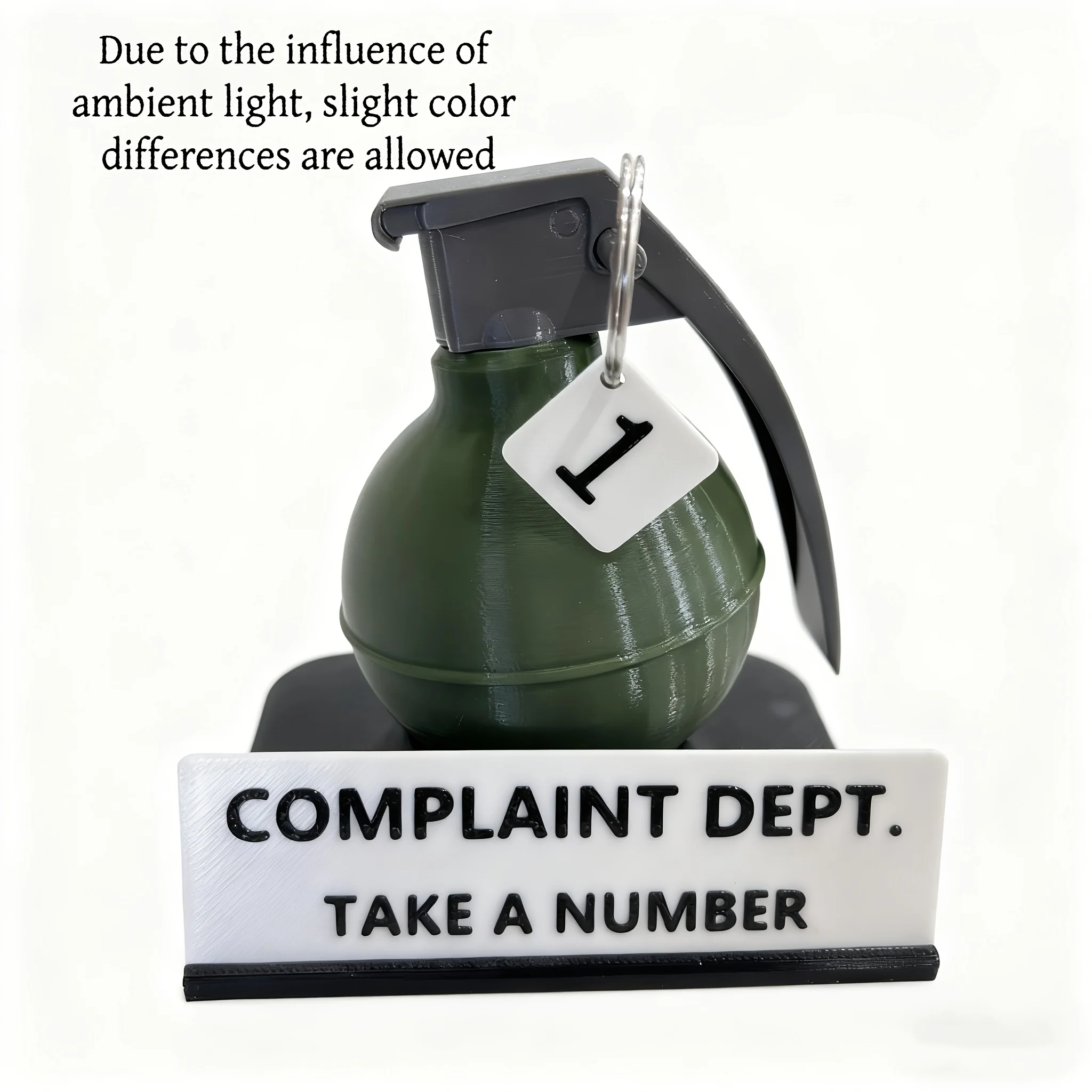 Funny complaint department desk sign 3D printed office decoration