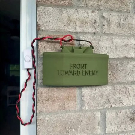 Funny Fake Claymore Mine Doorbell Prank for Home & Parties