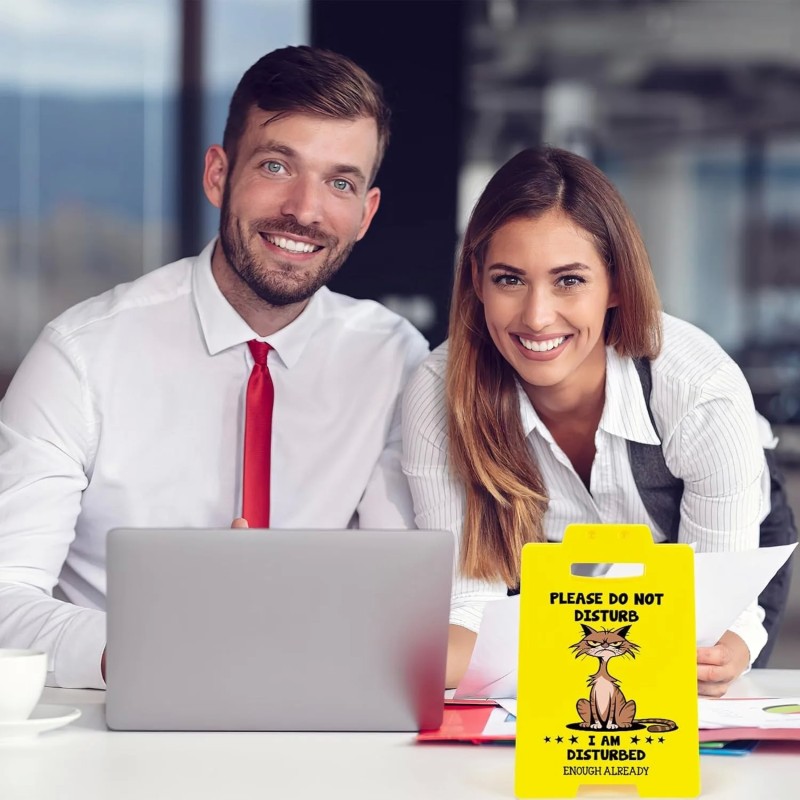 Humorous Desk Sign - Please Do Not Disturb for Office Spaces