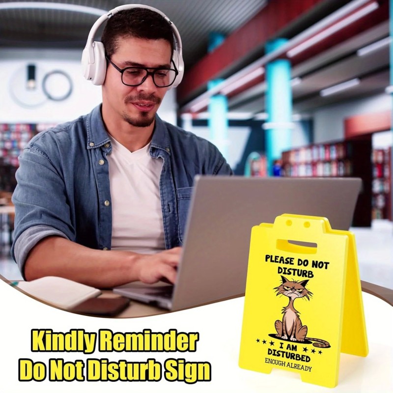 Humorous Desk Sign - Please Do Not Disturb for Office Spaces