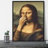 Funny Vintage Mona Lisa Bathroom Wall Art Print