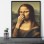 Funny Vintage Mona Lisa Bathroom Wall Art Print