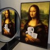 Funny Vintage Mona Lisa Bathroom Wall Art Print
