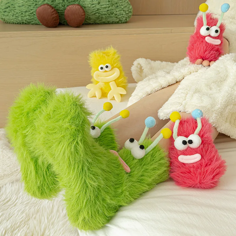 Cozy Monster Fleece Socks for Women - Warm & Fluffy Winter Comfort