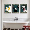 Funny Black Cat Toilet Humor Poster - Quirky Bathroom Wall Art