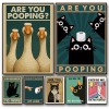 Funny Black Cat Toilet Humor Poster - Quirky Bathroom Wall Art
