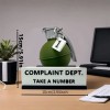 3D Printed Complaint Department Desk Sign - Funny Office Decor