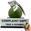 3D Printed Complaint Department Desk Sign - Funny Office Decor